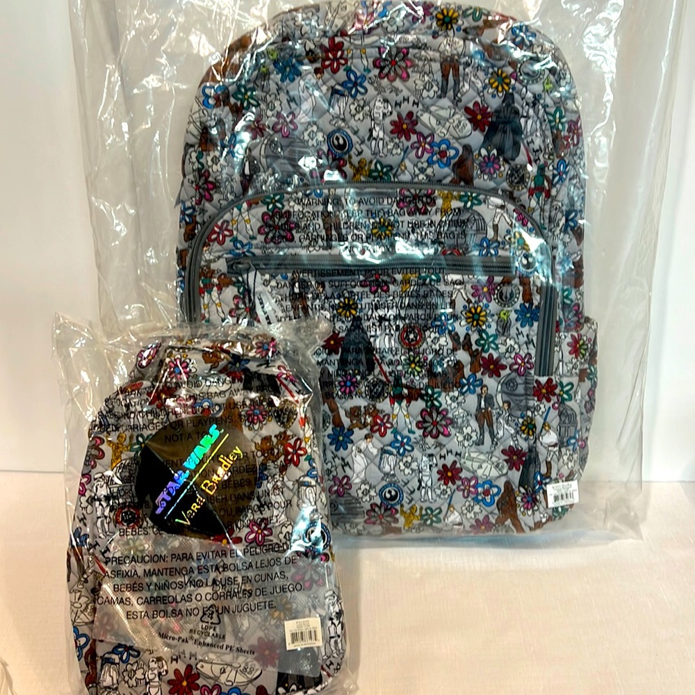 Vera Bradley Star Wars Light vs Dark Campus Backpack & Lunch Tote NWT - Picture 1 of 8
